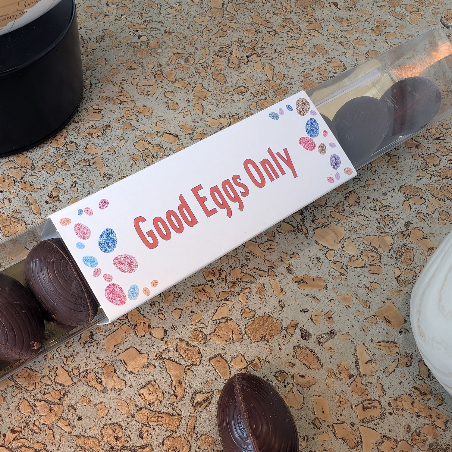 Dark Chocolate Eggs + Almonds