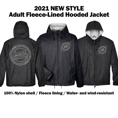2021 New Style Adult 100% Polyester-Fleece-Lined Full-Zip Hood REFLECTIVE LOGO (Grey Only)