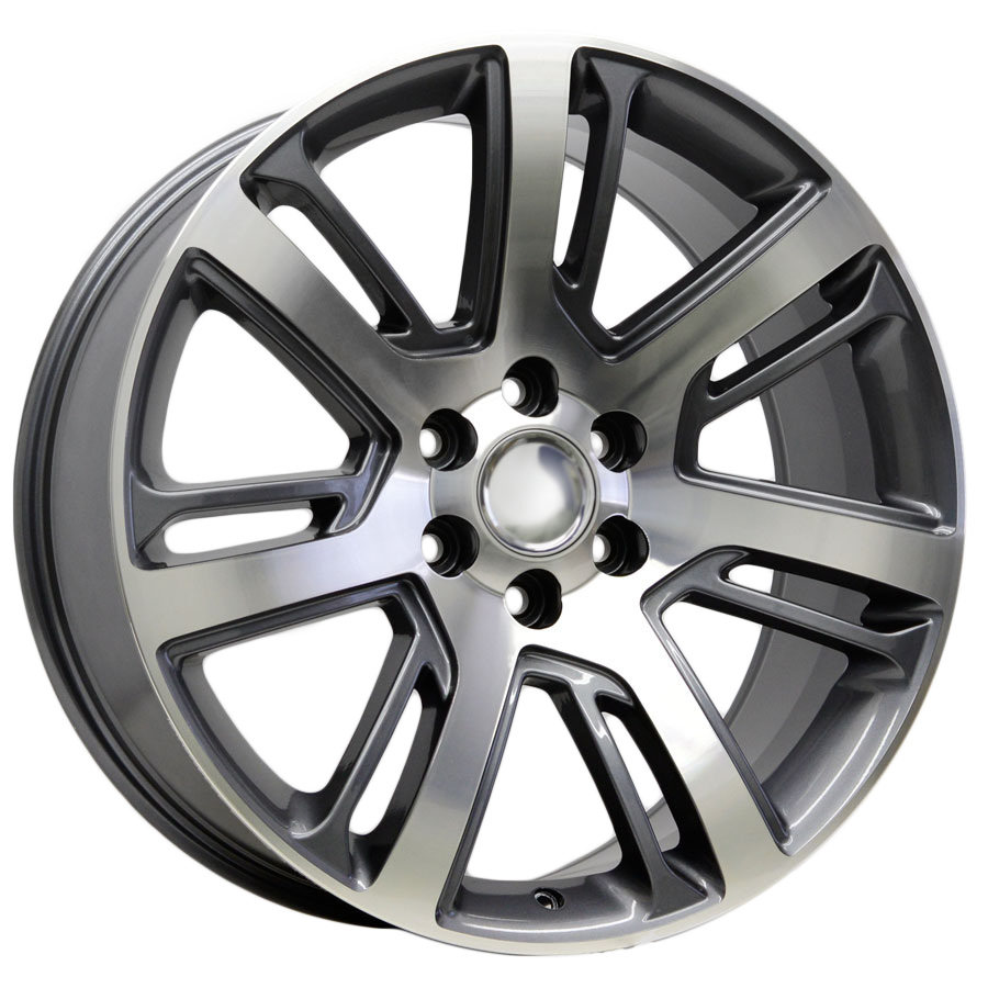 24x10 Escalade Twisted Layer Style Replica, Gunmetal with Machined Face