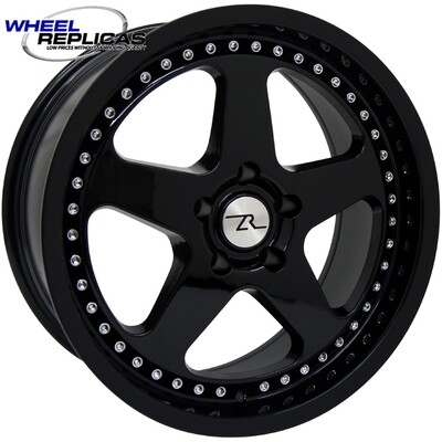 17x9 Jet Black SC Motorsport Style Replica Wheel