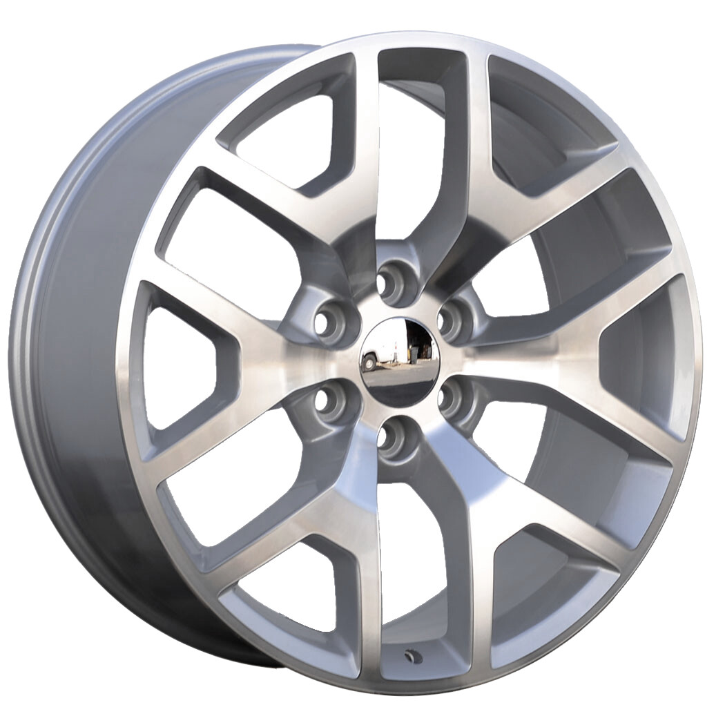 20x9 Honeycomb Style Replica, Silver & Machined Face