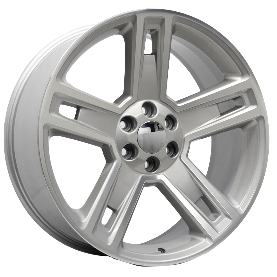 22x9 Carbon Style Replica, Silver & Machined Face