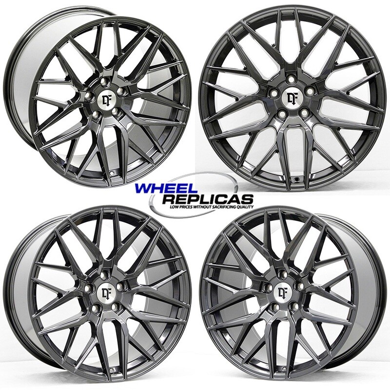 (4) 20x9 Alloy Metallic Downforce DC10 Wheels (Mustang)