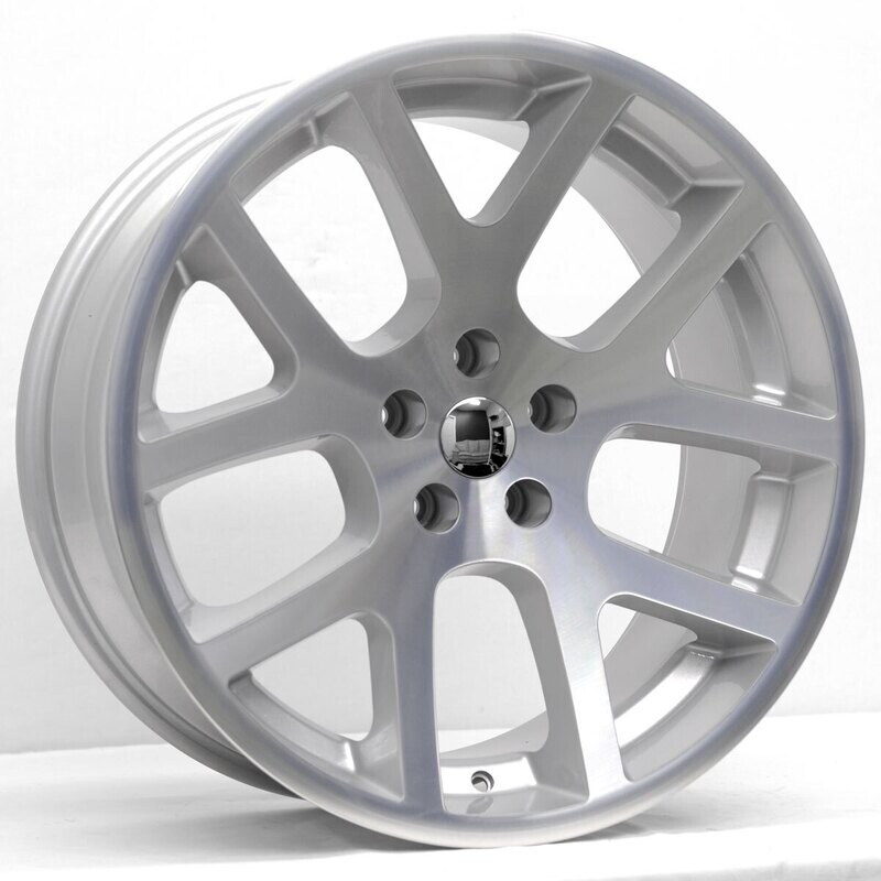 20x9 SRT-10 Viper Style Replica, Silver &amp; Machined Face