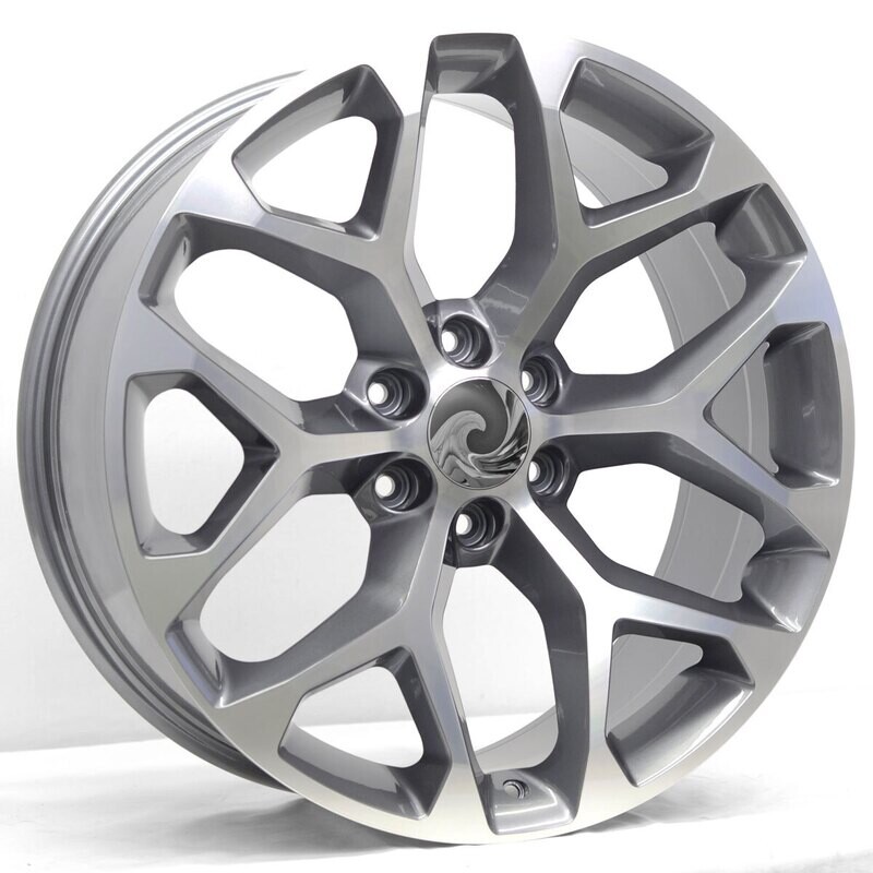 22x9 Snowflake Style Replica, Gunmetal &amp; Machined Face