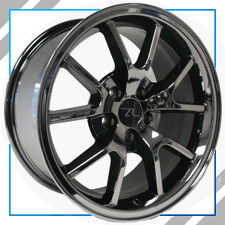 18x9 Black Chrome FR500 Style Replica Wheel