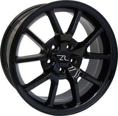 18x9 Full Gloss Black FR500 Style Replica Wheel