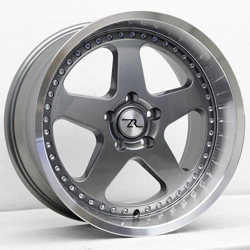18x10 Gunmetal SC Motorsport Style Wheel 5 Lug