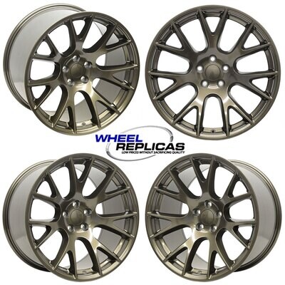 20x9.5 & 20x11 Gloss Bronze Face Hellcat 'Y' Style Wheels - SET