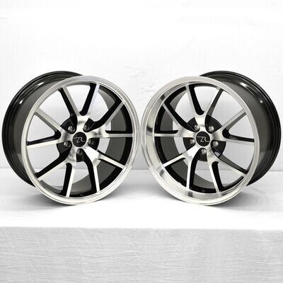 (2) 20X8.5 & (2) 20x10 Gloss Black with Mirror Face FR500 Style Wheel