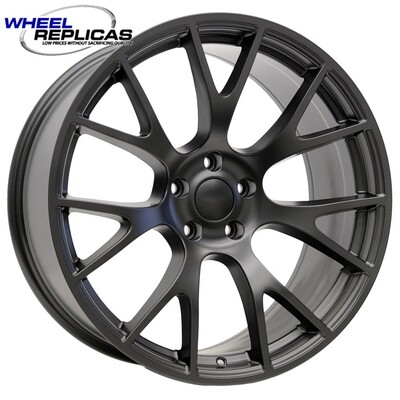 20x9.5 Satin Black Hellcat "Y" Style Wheels