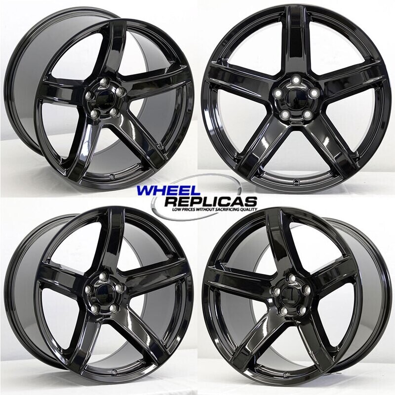20x9.5 &amp; 20x11 Gloss Black Hellcat 2 Style Wheels - SET