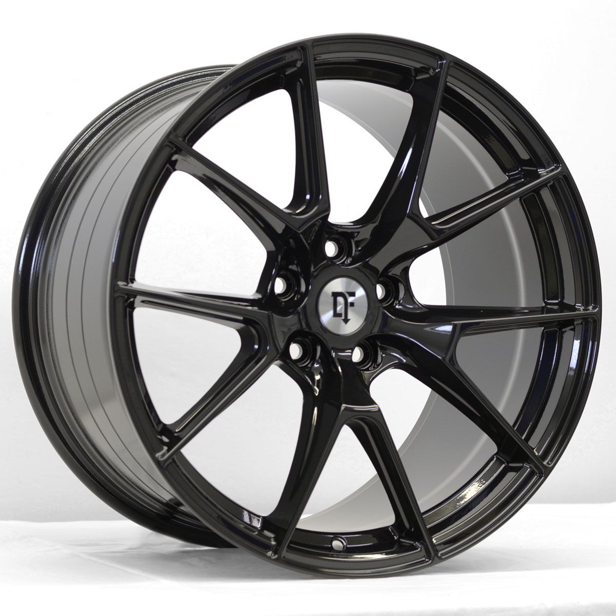 (2) 19x10 &amp; (2) 19x11 Gloss Black DF5V Wheels (Mustang)