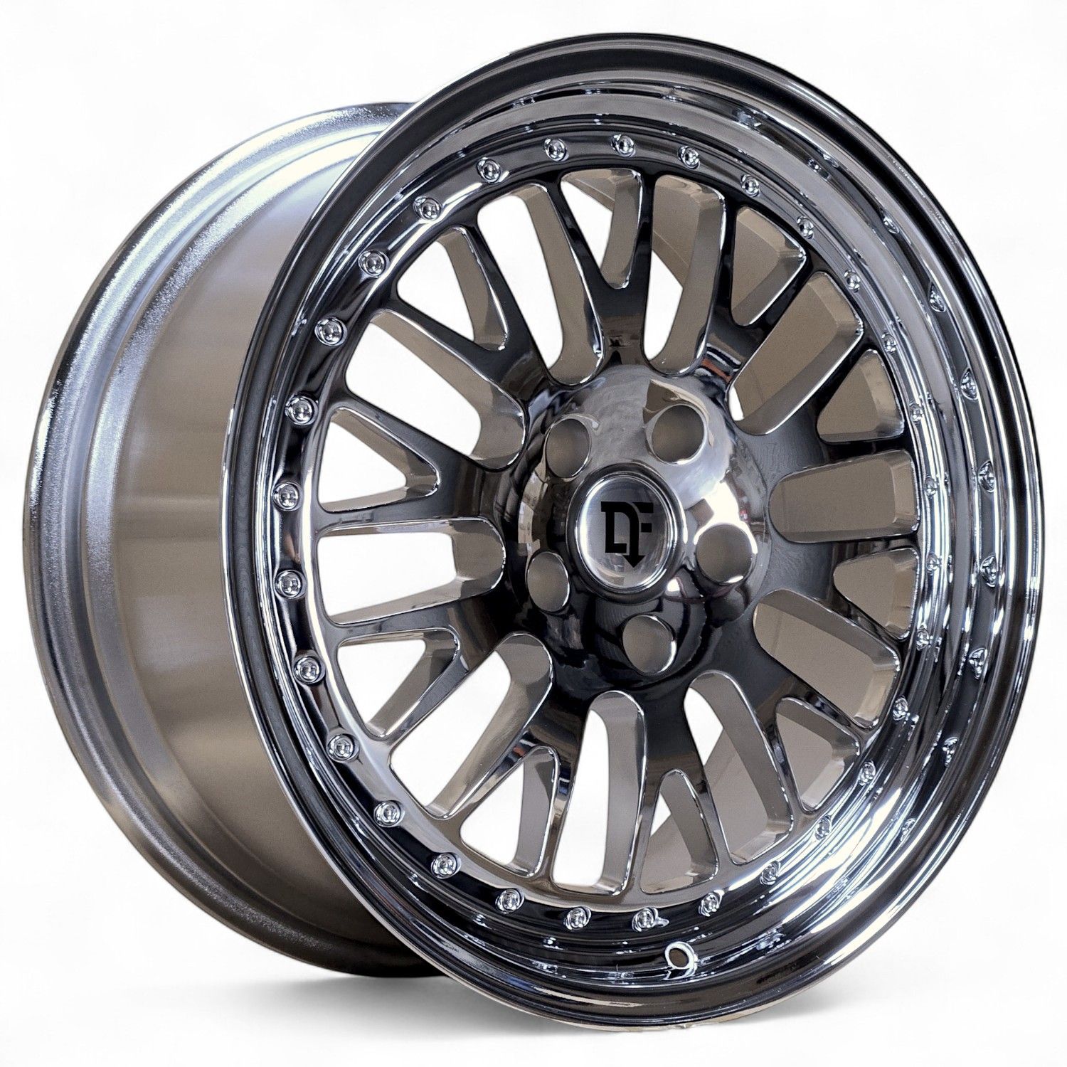 DF30 30 Bolt Mesh wheels in Chrome 18x8.5 &amp; 18x10.5 Combo