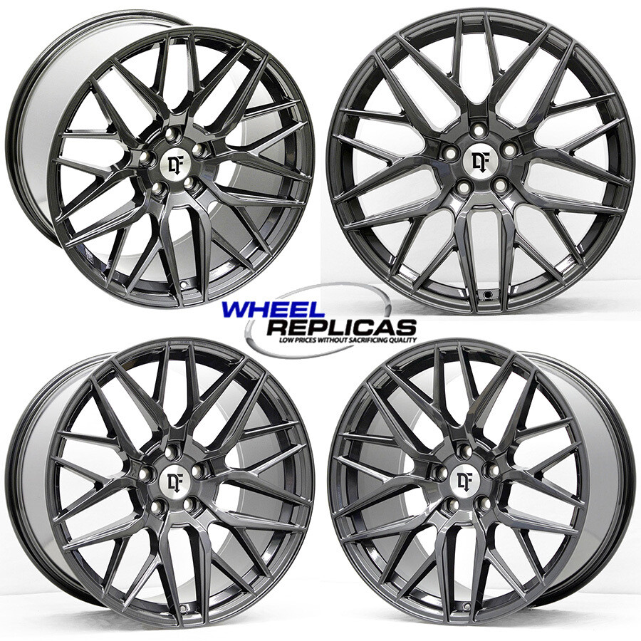 (4) 20x9 Alloy Metallic Downforce DC10 Wheels (Mustang)