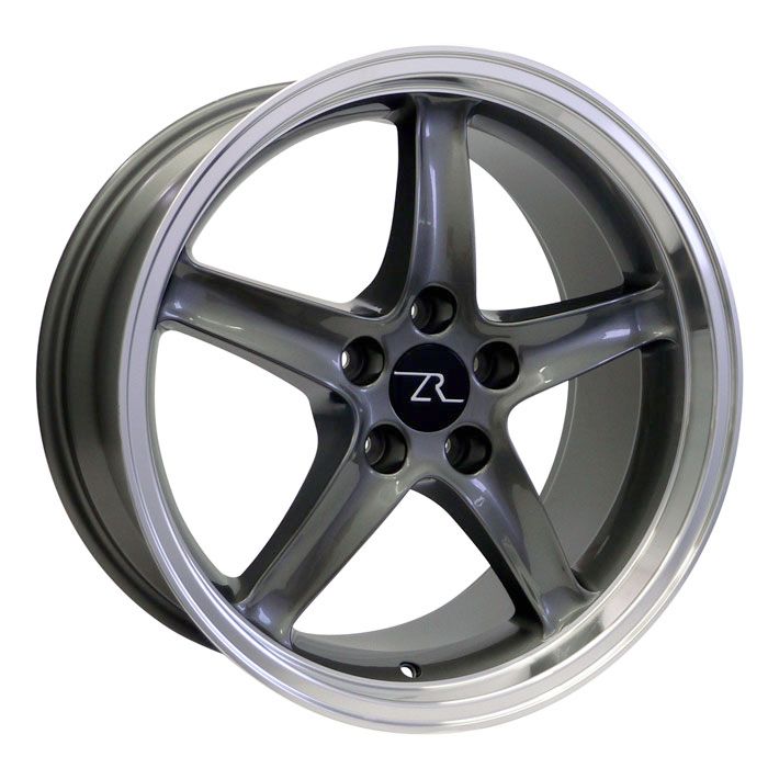 SET 18x9 18x10 Gun Metal Cobra R Deep Dish Style Replica Wheel