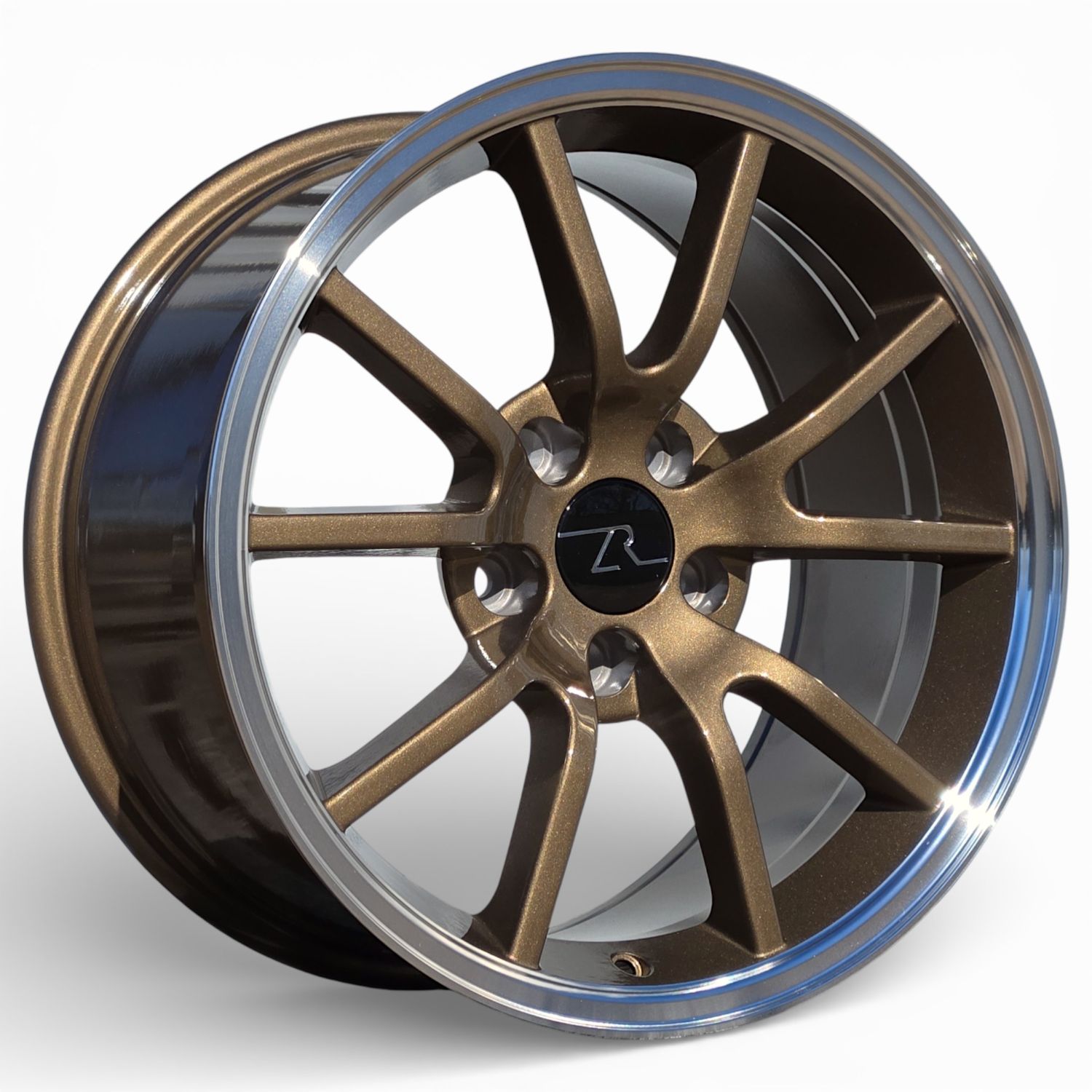 17x9 Bronze with Mirror Lip FR500 Style Wheel