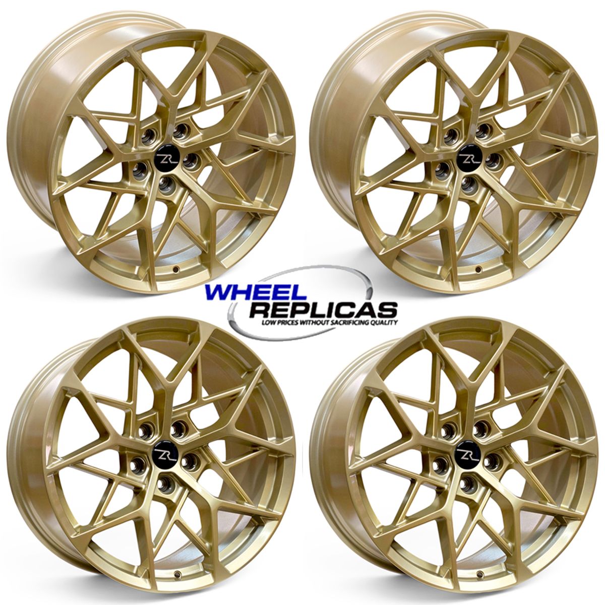 19x10 &amp; 19x11 Combo Frozen Gold Mach Style Wheels