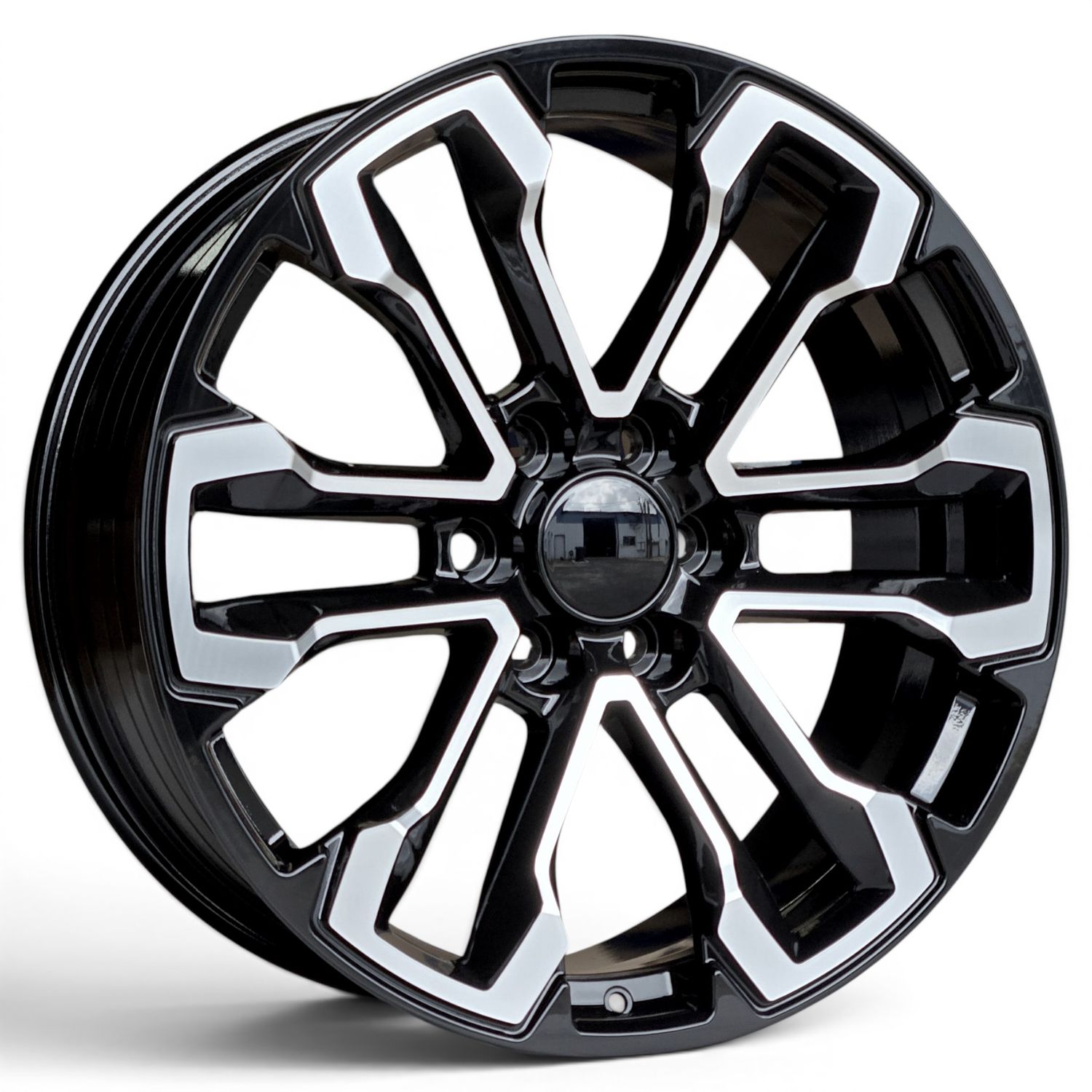 (4) 22x9 CV69 Style Replica, Gloss Black, Machined Face