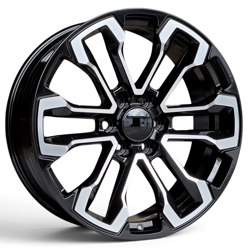 (4) 22x9 CV69 Style Replica, Gloss Black, Machined Face
