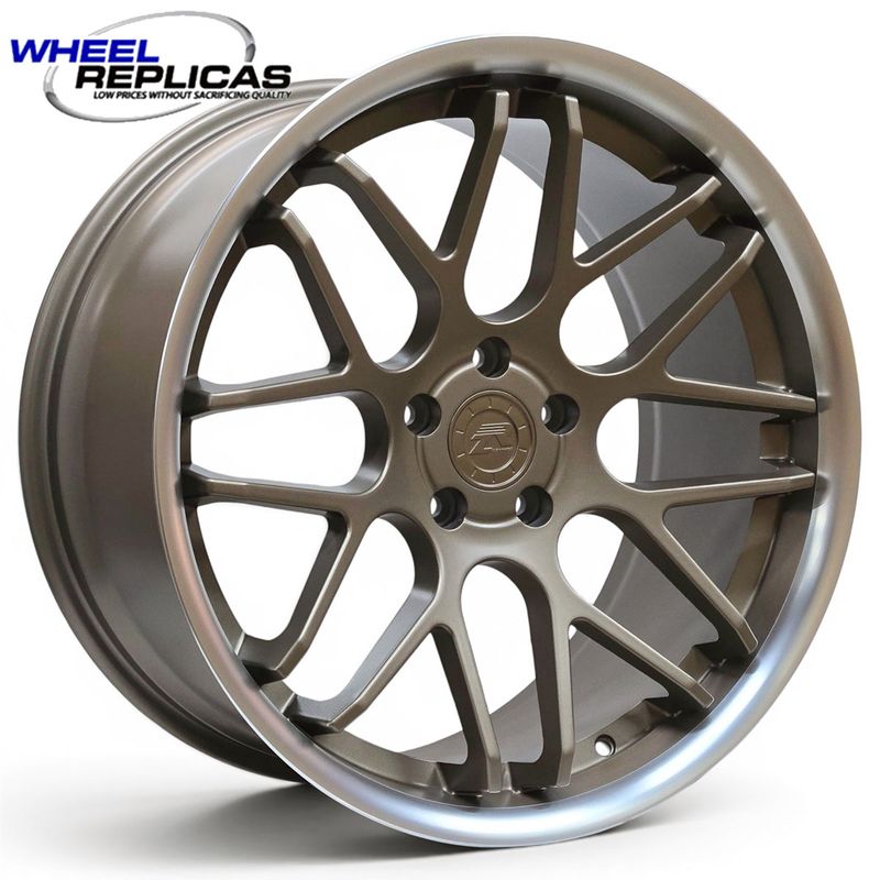 20x10 Satin Bronze &amp; Satin Machined Lip Downforce DC8 Wheel