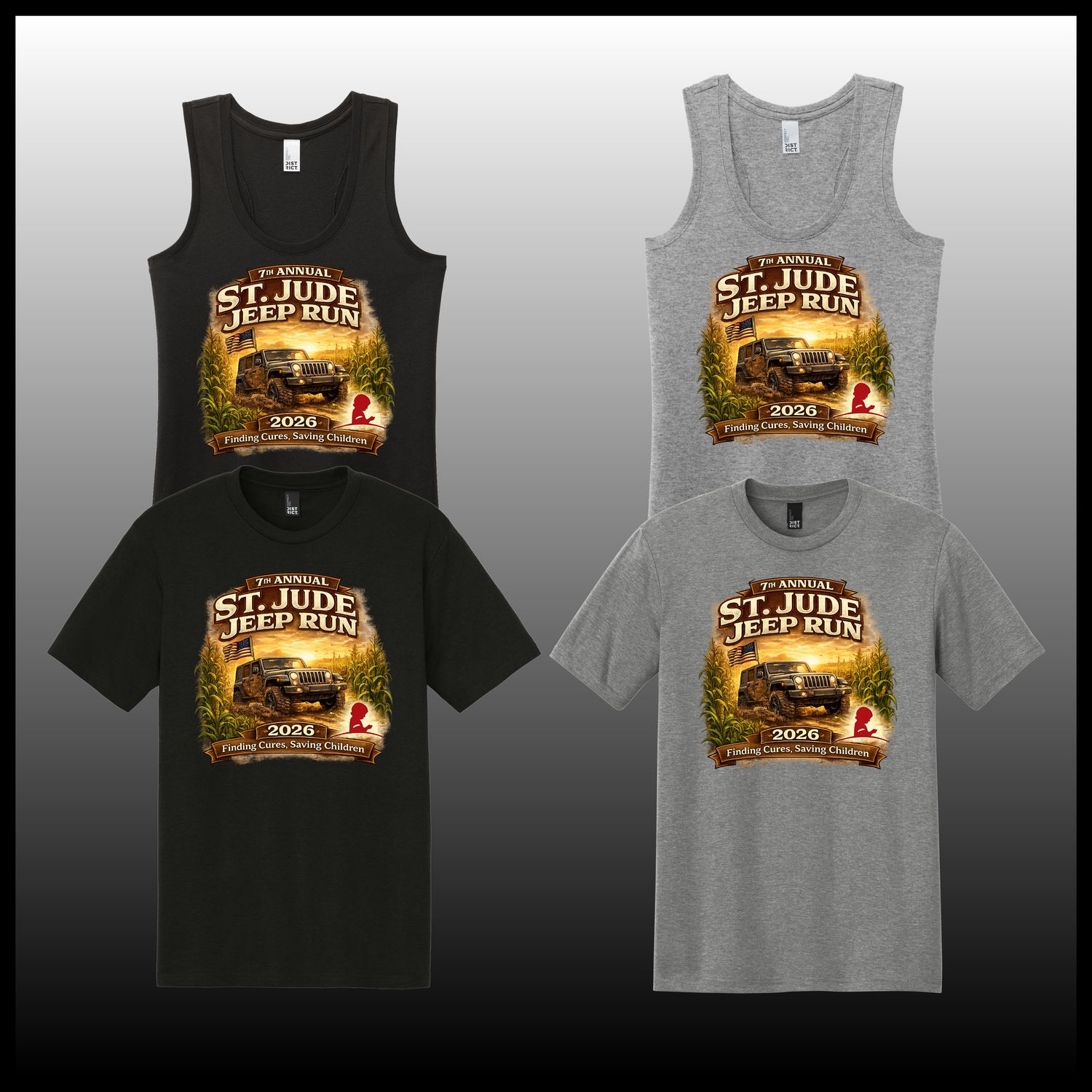 St Jude Jeep Run Tee's &amp; Tanks