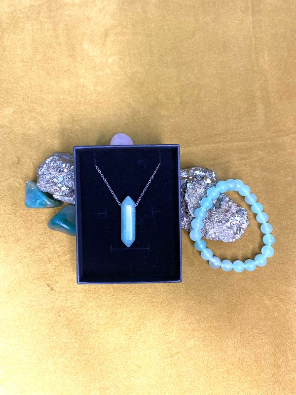 Green Aventurine necklace &amp; bracelet Set