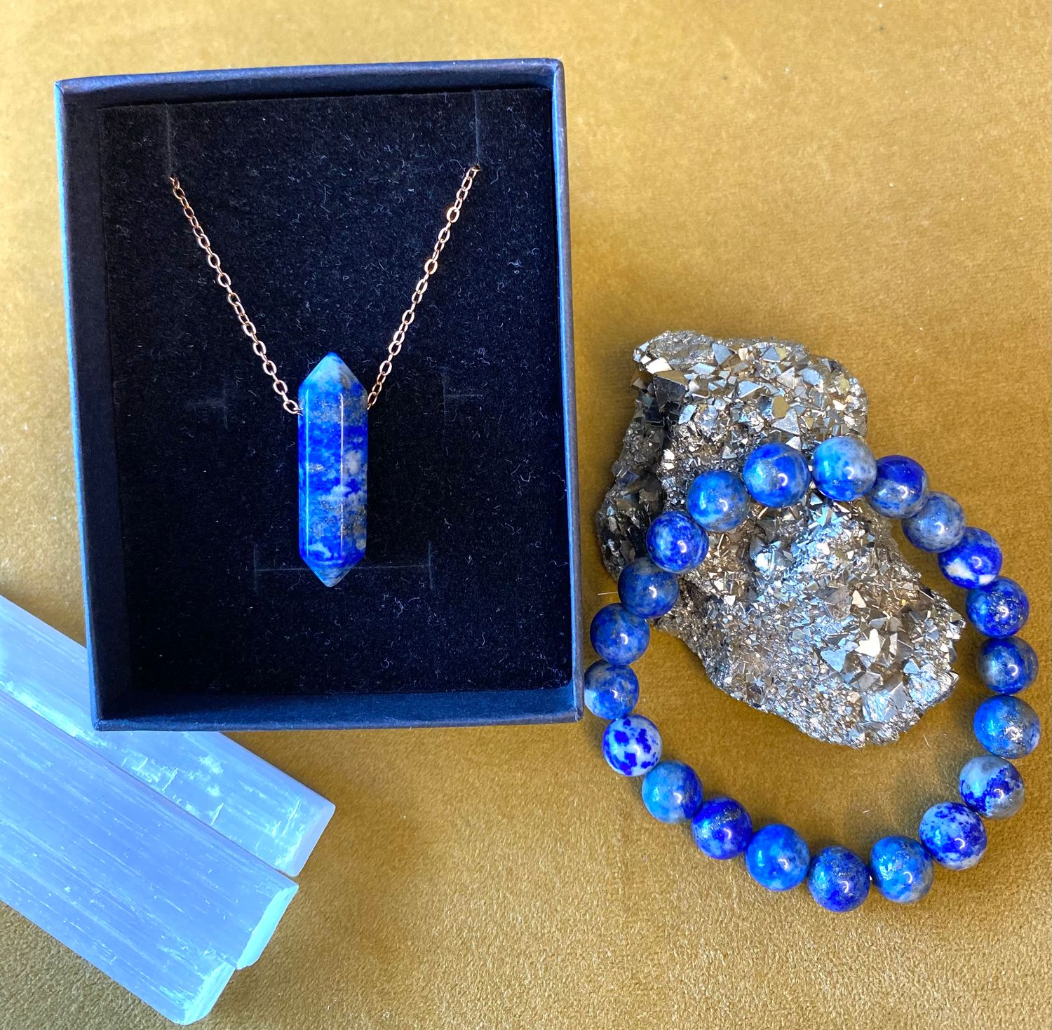 Lapis Necklace and Bracelet