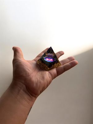 Orgonite Amethyst- obsidian crystal