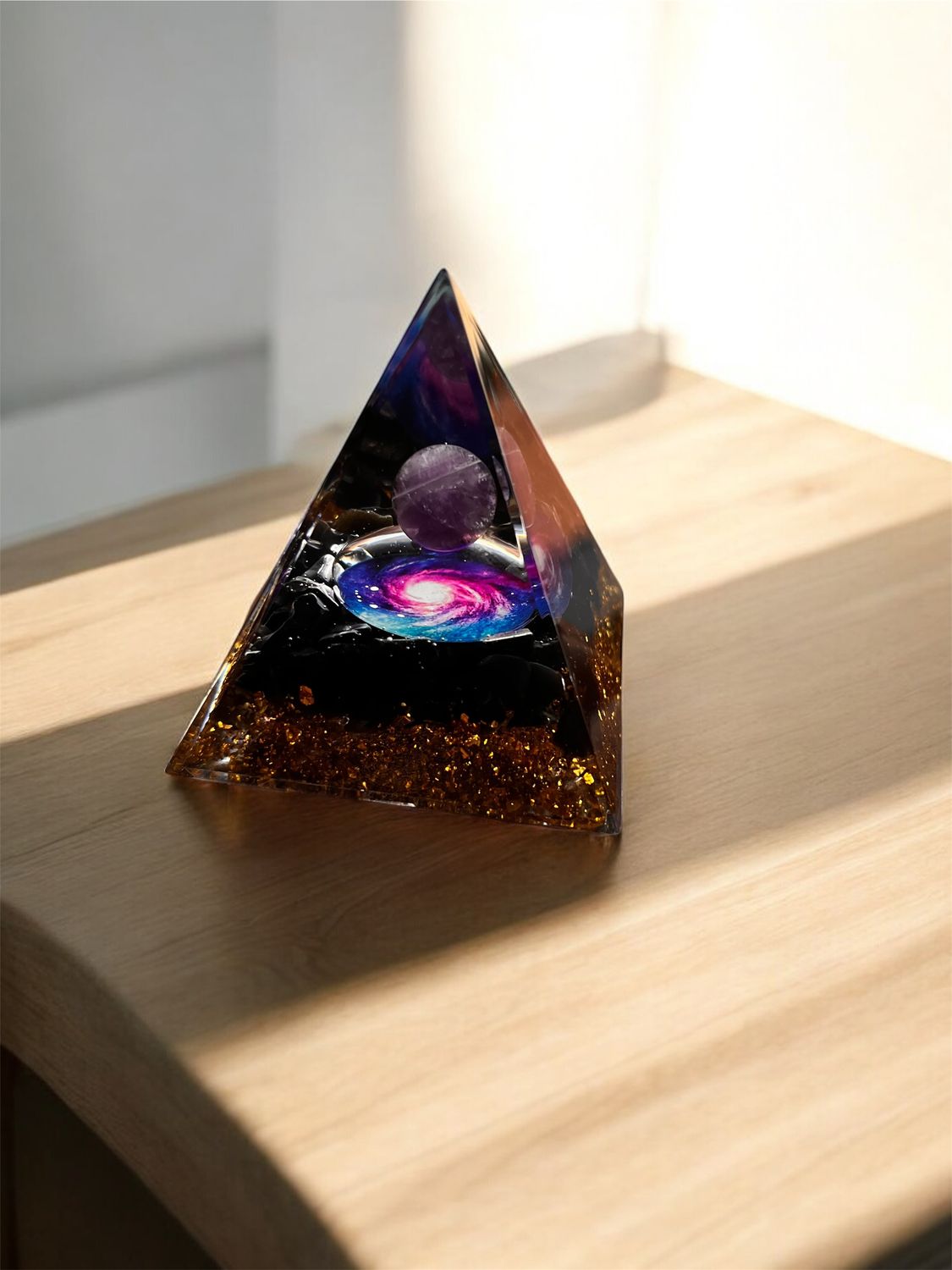 Orgonite Amethyst- obsidian crystal