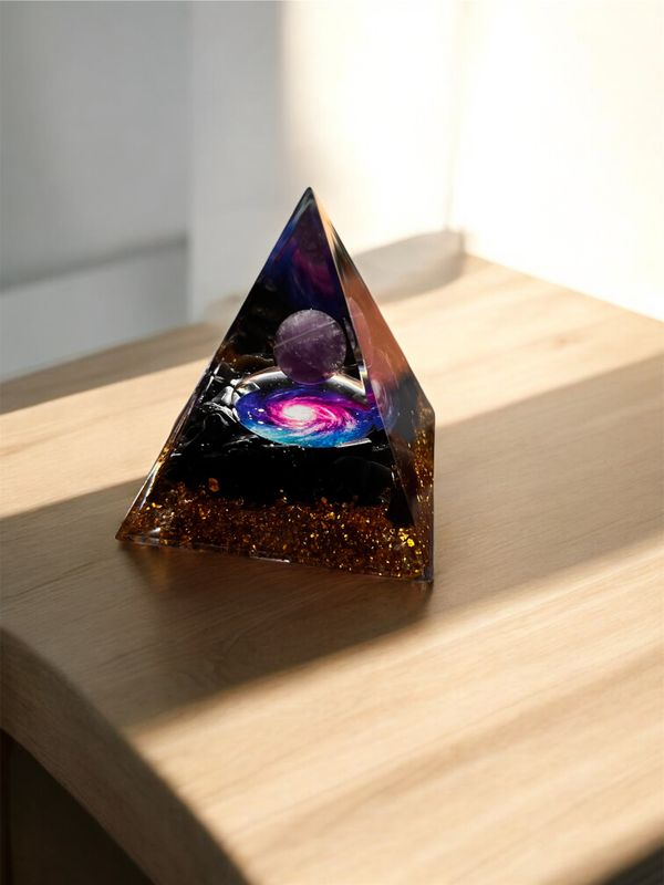 Orgonite Amethyst- obsidian crystal