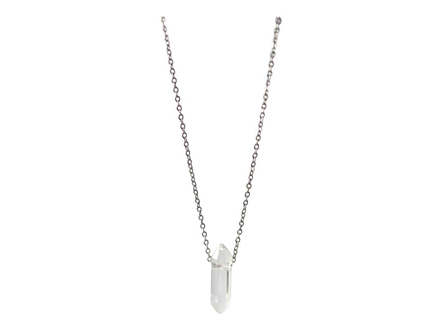 Clear Quartz Necklace [Stainless steel]