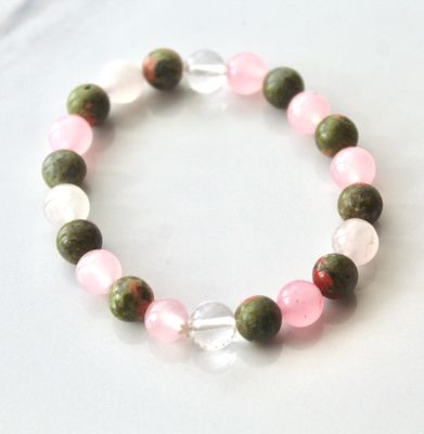 Divine Feminine & Womb Healing (Unakite, Rose and Quartz)