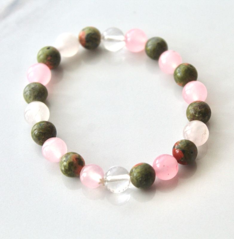 Divine Feminine & Womb Healing (Unakite, Rose and Quartz)