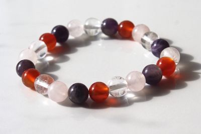 Divine Alignment Bracelet (Rose, Carnelian,Amethyst)