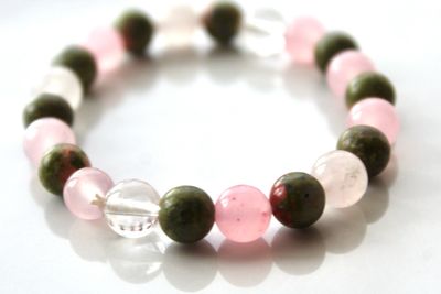 Divine Feminine &amp; Womb Healing (Unakite, Rose and Quartz)