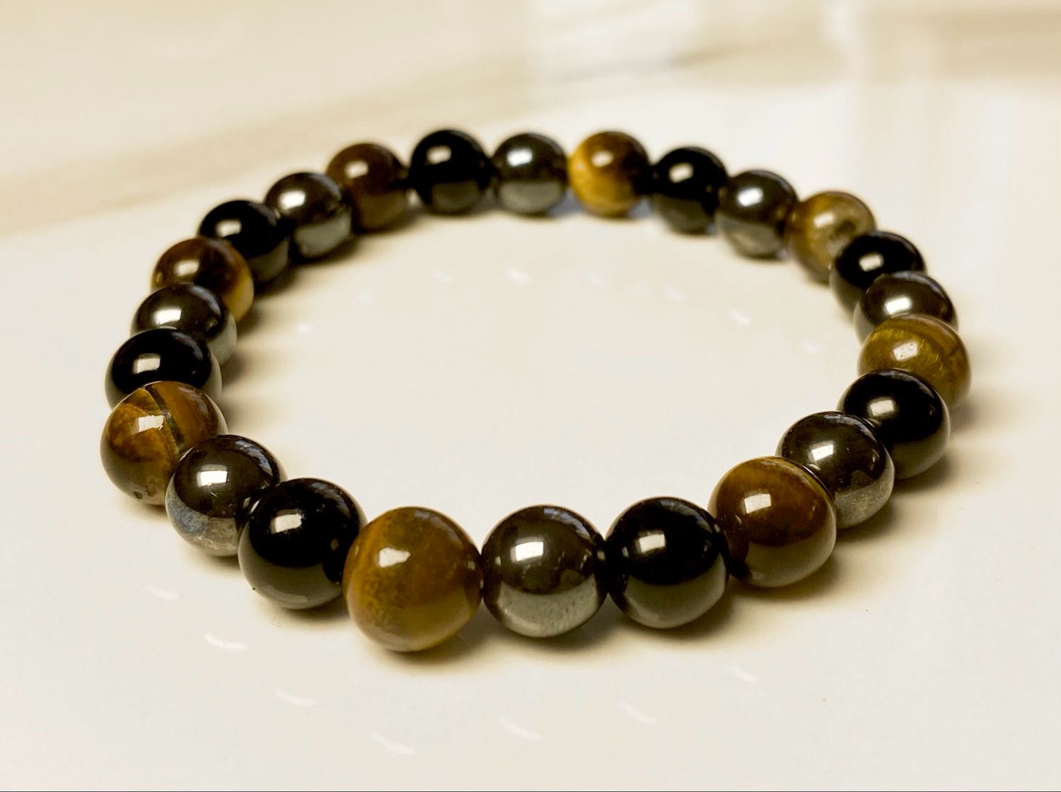 VIKA! – Triple Protection Bracelet (Black Obsidian, Tiger’s Eye &amp; Hematite)