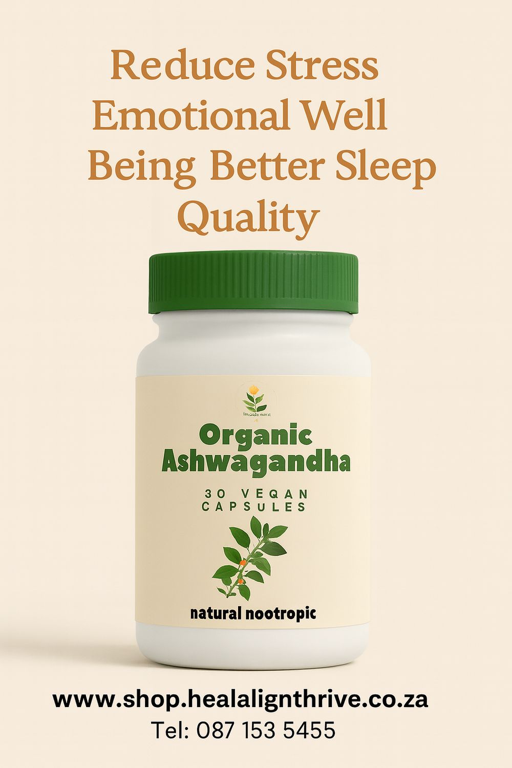 Ashwagandha Organic Root Extract 30s | Stress Relief, Emotional Balance &amp; Sleep Support