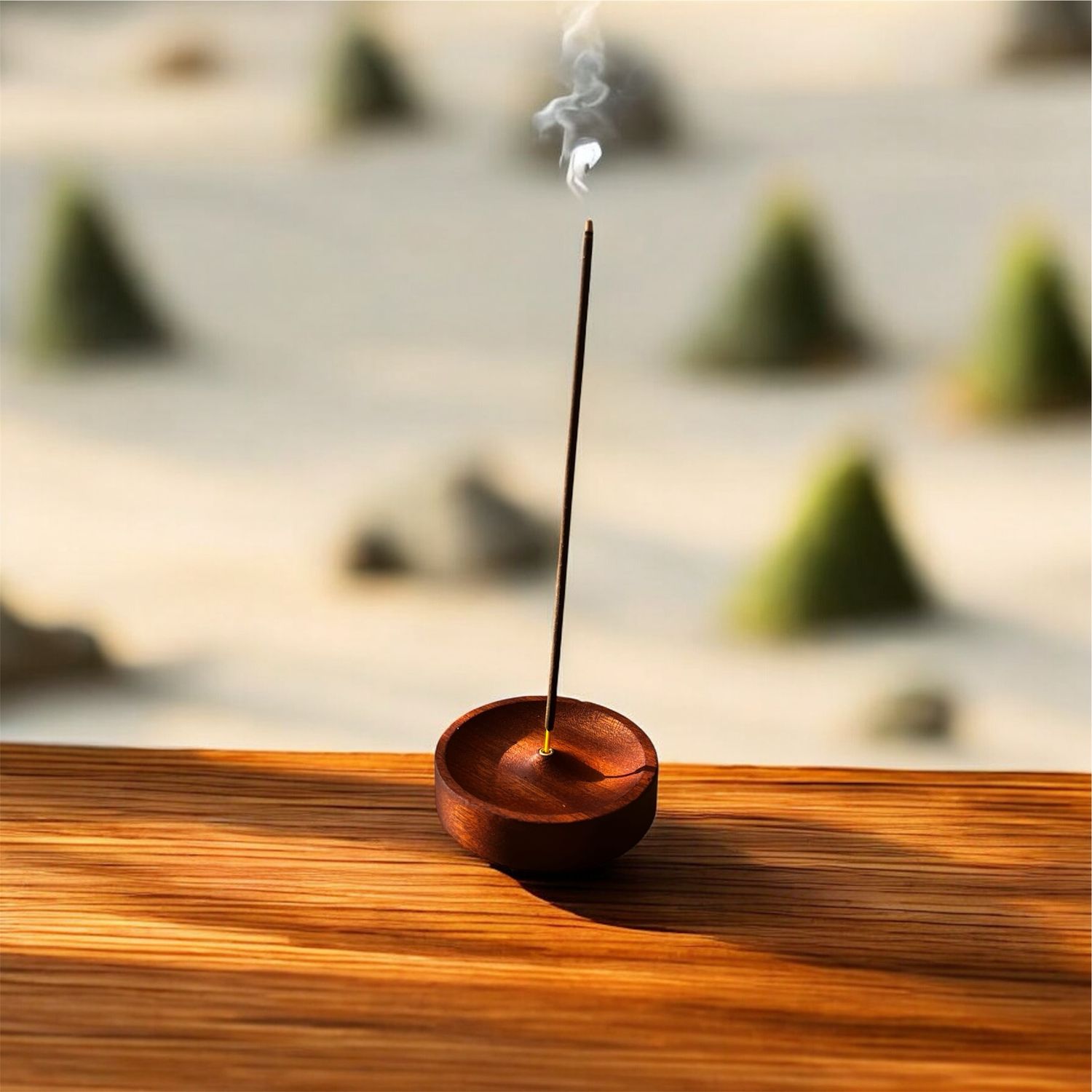 Wooden Incense Stick Holder – Handcrafted Serenity