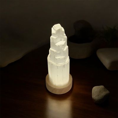 Selenite Tower 15cm (Light)