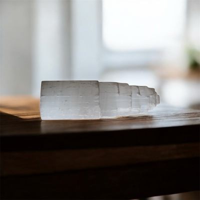 Selenite Tower 15 cm (without Light)