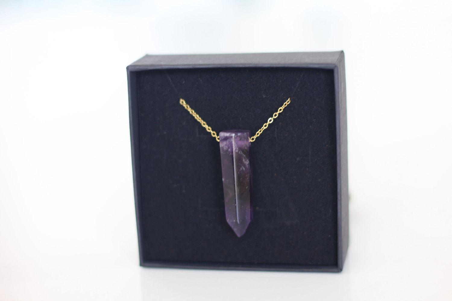 ​Amethyst Pendant Necklace for Calm &amp; Emotional Balance [925 Silver Steling 9ct Gold Plated]