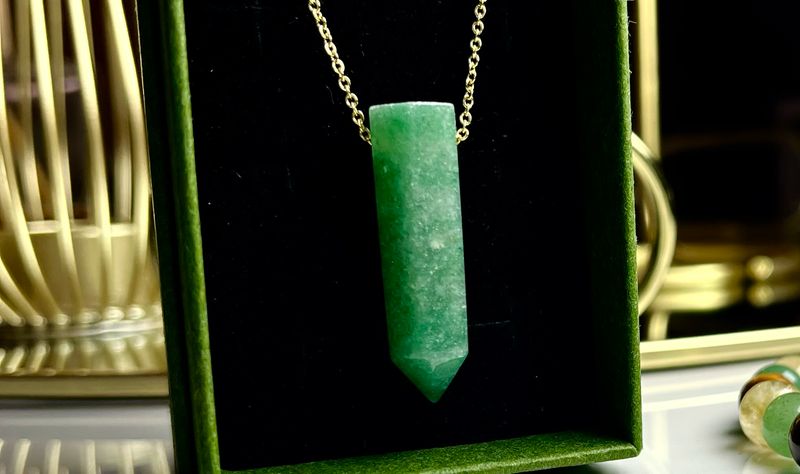 Green Aventurine - Abundance Necklace [925 Silver Sterling 9ct Gold Plated]