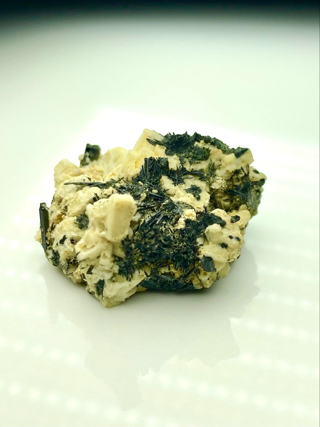 Aegirine on Feldspar – Mount Malosa, Zomba, Malawi | Natural Specimen