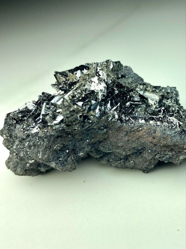 Manganite with Calcite – N'Chwaning II Mine, Kalahari Manganese Fields, South Africa | Natural Specimen