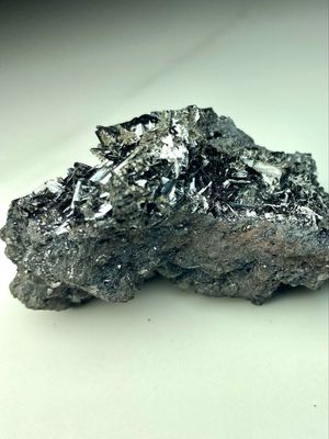 Manganite with Calcite – N'Chwaning II Mine, Kalahari Manganese Fields, South Africa | Natural Specimen