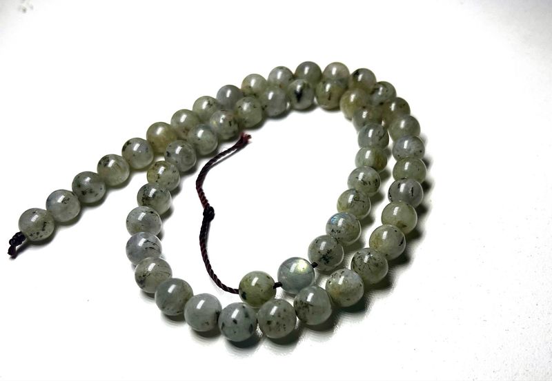 Labradorite 8mm Beads Strand, +/- 48 Beads