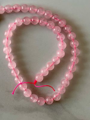 Rose Quartz 8mm Beads Strand, +/- 48 Beads