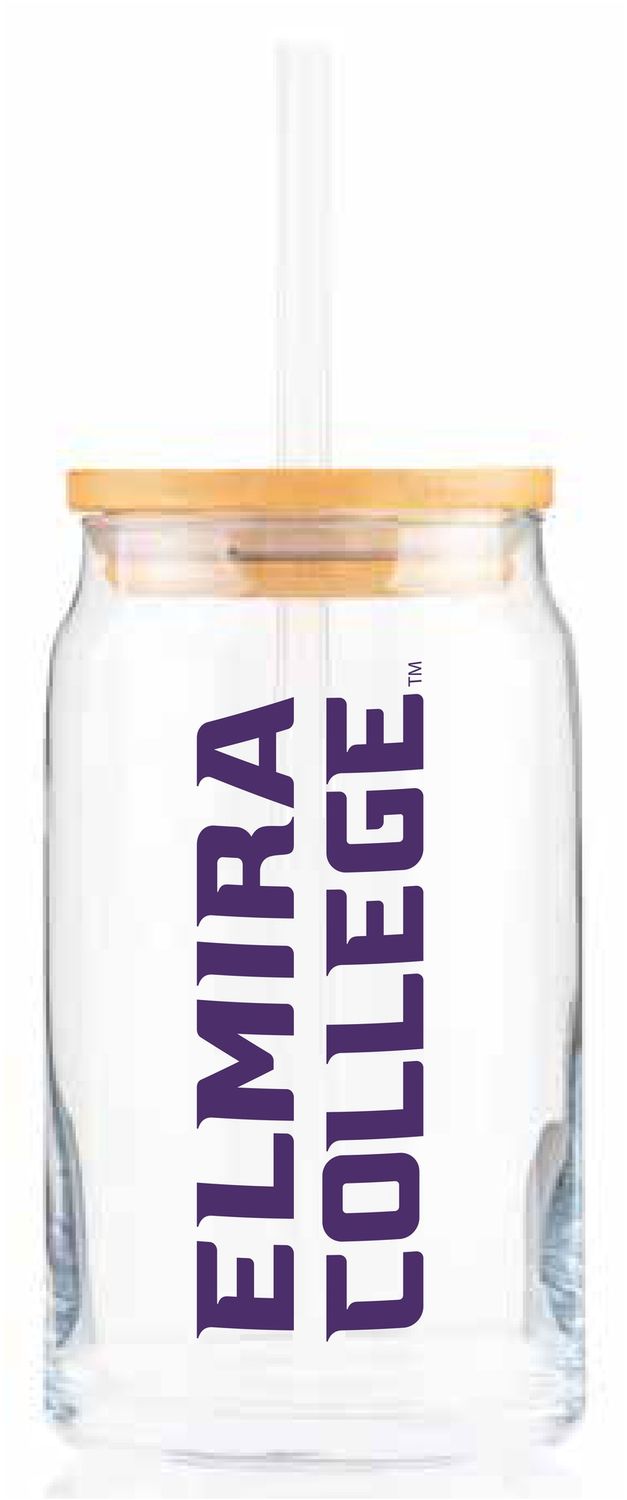 EC GLASS CAN W/STRAW