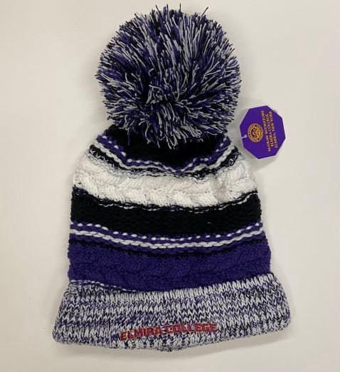 EC PURPLE POM BEANIE